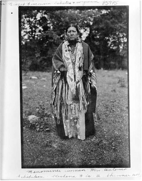 Menominee woman, Mrs. Antonio Schipikan.