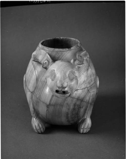 Vase in the shape of a rabbit/ Alabaster