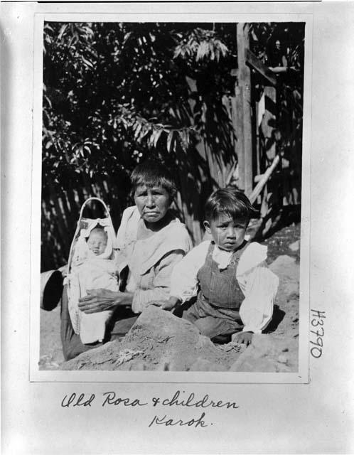 Old Rosa and children, Karok