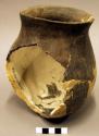 Broken bird form or slipper shape pottery olla