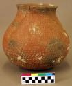 Rubbed indented corrugated pottery olla