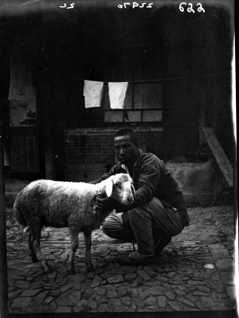 Man with lamb