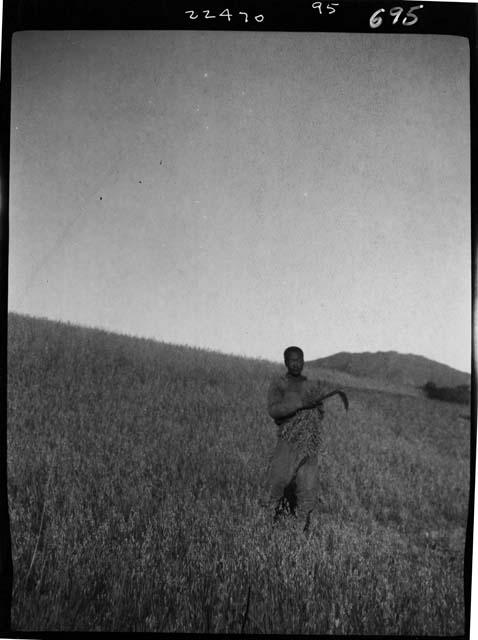 Man standing in field