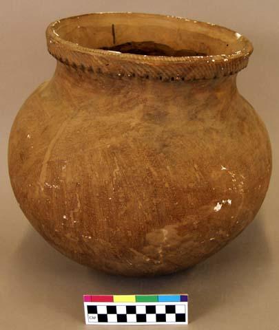 Plaster model of large jar, brown