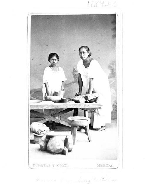 Woman preparing tortillas