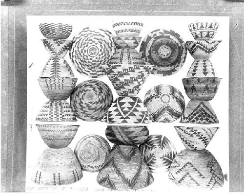 Collection of Indian baskets collected by H. A. Deisher, Kutztown, 1908