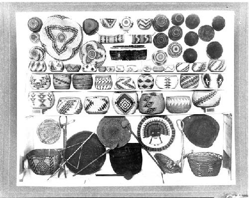 Collection of Indian baskets collected by H. A. Deisher, Kutztown, 1908