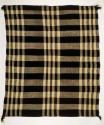 Brown and white plaid wool manta/shoulder blanket (Bachelor blanket)