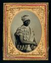Tintype, woman of African descent, portrait with head scarf