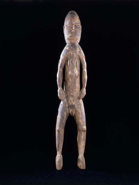 Carved wooden ancestor figure (kawe) (87.5 cm)