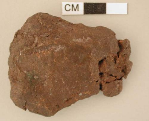 Metal, copper fragment, worked