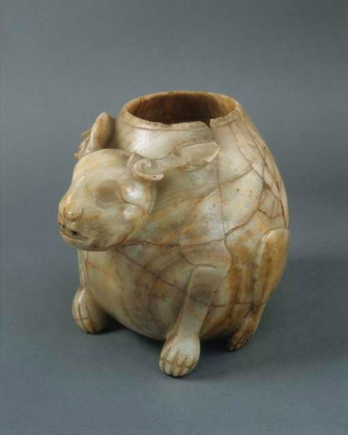 Calcite vase (animal figure)