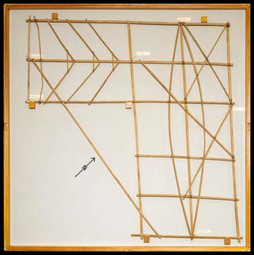 Native sailing chart - shells represent groups or island