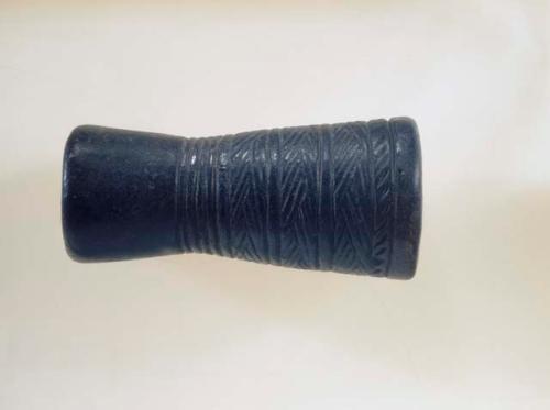 Incised pottery pipe