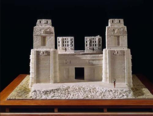 Model of administration building, Rio Bec, Mexico