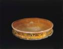 Polychrome decorated dish, Pot 4