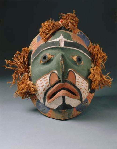 Clan mask. Mountain hawk and ancestor.