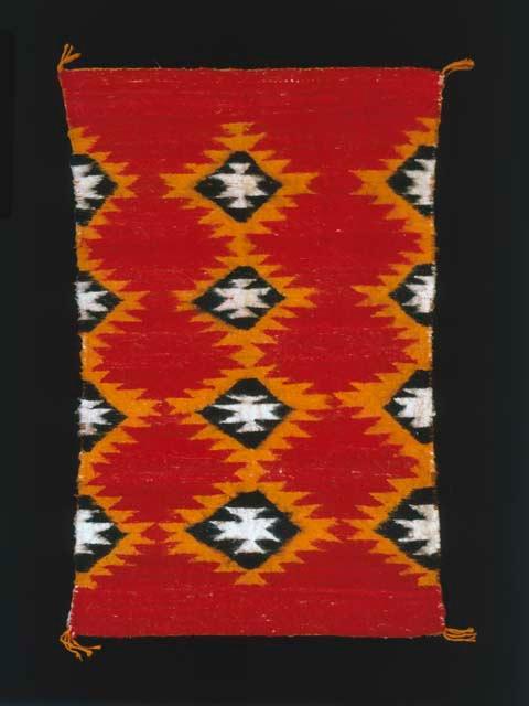 Saddle blanket or rug, double size with two-faced weave.