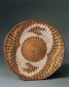 Wicker basket tray with native dye.