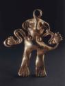 Gold pendant - human figurine