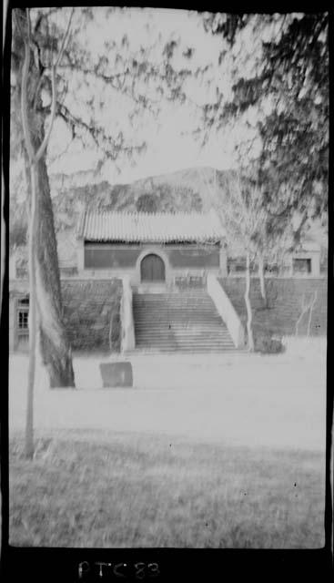 Steps leading up to building