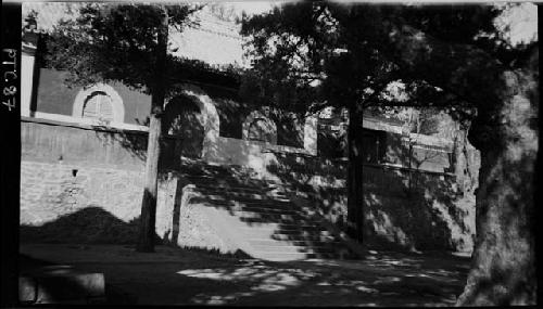 Steps leading up to building