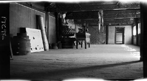 Interior of building, with furnishings