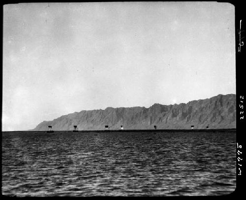 Shoreline, viewed from water