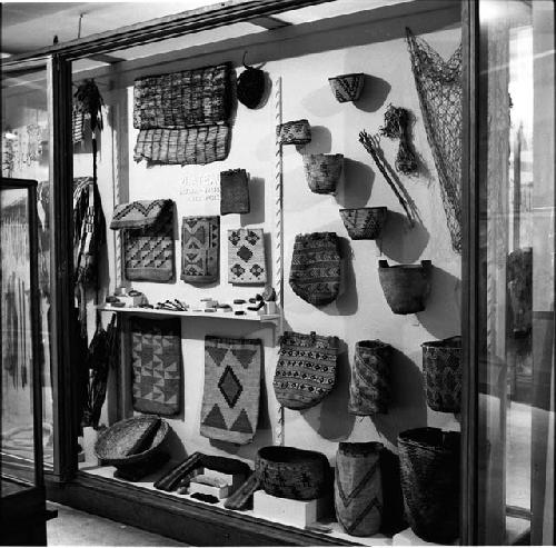 Salish display case. Peabody Museum Case 61 & 61, Rm. 15