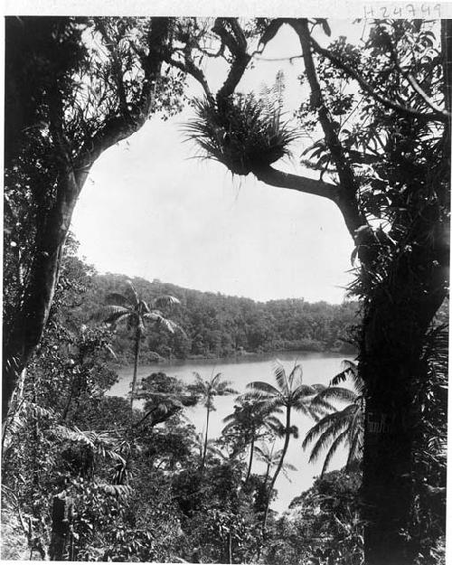 Lake of the mountain Samoa