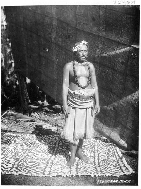 Portrait of Samoan chief