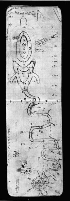 Sketch of Serpent mound by F.W. Putnam