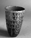 Blackware beaker with incised triangles
