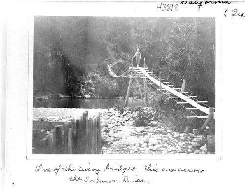 One of the swing bridges- this one crosses the Salmon River