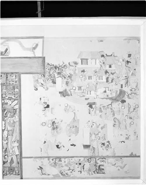 Temple of Jaguars, West Wall details, Copy of Mural, Adela Breton