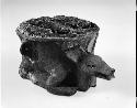 Deer effigy vessel with copal and rubber offering (07-7-20/C4541)