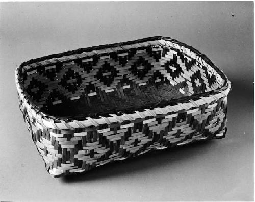 Plaited rectangular basket
