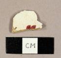 Handpainted polychrome whiteware sherd