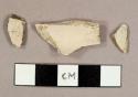 White kaolin pipe bowl fragments, unburned
