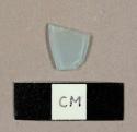 White-Aqua frosted bottle glass fragment