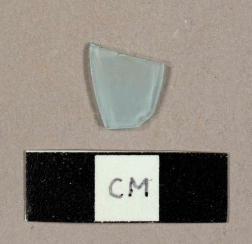 White-Aqua frosted bottle glass fragment