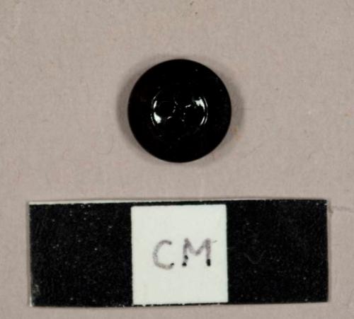 Four-hole black Prosser button