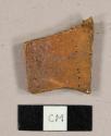 Refined redware sherd