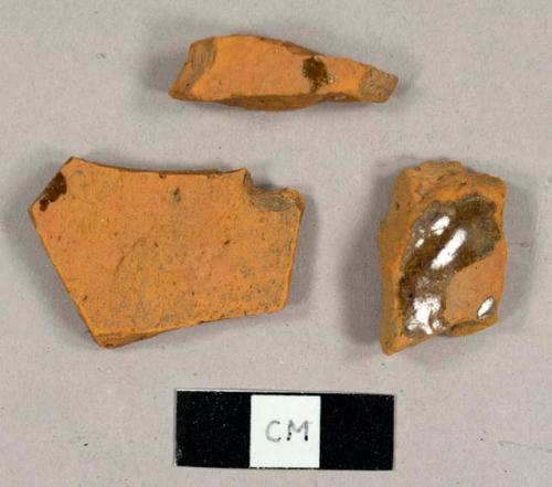 Lead-glazed refined redware sherds