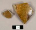 Salt-glazed stonewhere fragments, possibly from ginger beer bottles