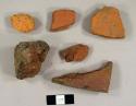 Red and orange brick fragments, including some tile fragments