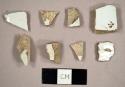 Whiteware sherds, including one possible ironstone sherd