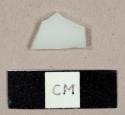 Opaque white flat glass fragment