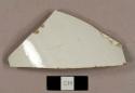 Ironstone sherd with molded detail or handle base on exterior