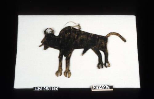 Rawhide cutout of buffalo; Used in Sun Dance